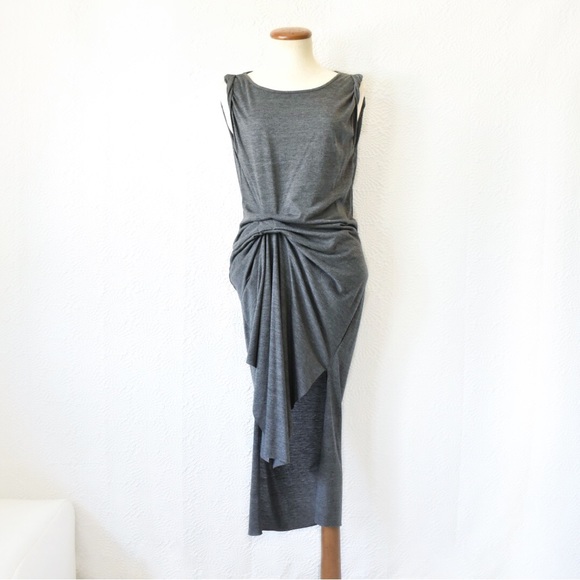 Areve Dresses & Skirts - A’reve Gray Sleeveless High Split Dress/Tunic